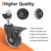 2-Pack HDW302 3" Swivel Caster Wheels with Brake – Rubber