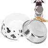Dog Food and Water Bowl AntiSlip Base Stainless Steel Pet