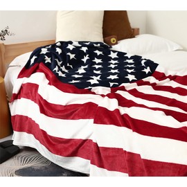 Sviuse American Flag Blanket, Super Soft Flannel Twin Throw Blanket 60 80 for Bed Couch Chair Fall Winter Camping Living Room Office Gift