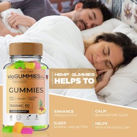(5 Pack) Via Gummies - Via Advanced Formula with All-Natural Ingredients, Via Supplement to Bring Better Sleep Quality Every Night, Boost Focus and Concentration, Reviews (300 Gummies)