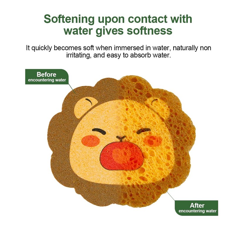 OUDQFCJ 5pcs Baby Bath Sponge Kids Shower Sponge Cartoon Shape