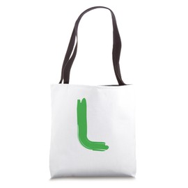 Creative Bold Green Letter L - Design Alphabet - Marker Tote Bag