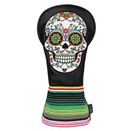 SHABIER Black Golf Driver Headcover with Skull Design for Golf Driver Club
