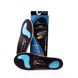 FootScientific® Arches Type 1 (Flat Feet) Orthotic Shoe Insoles, Men’s Size 16-16.5 / Women’s Size 18-18.5