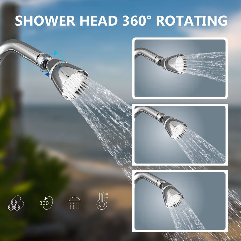Aolemi Outdoor Shower Kit Fixtures System Faucet Single Handle with