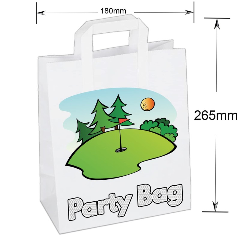 Golf Party Bags Goody Loot Treat Gift Bags (Pack of