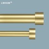 Lwiiom Brass Double Curtain Rods 72 to 144 Inches (6-12