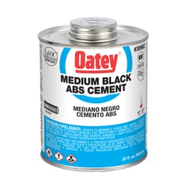 Oatey 30902 ABS Medium Cement, Black, 32-Ounce, 32 oz, 32 Ounce