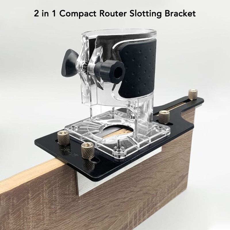 Wood Router Base Accurate Positioning 2 in 1 Compact Router