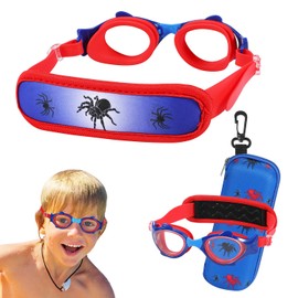 RUIGAO Kids Swim Goggles Age 3-6, Toddler Goggles No Hair Pull, Pink Goggles for Toddlers/Baby/Child