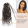 Goddess Box Braids Crochet Hair With Curly Ends 14 Inch