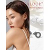 FOCALOOK Women's 925 Silver Earrings, Metal Allergy, Small Earrings, Accessories,