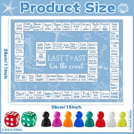 Justforjoyful Board Games for Adults Party Games for Game Night Fun Interactive Take A Shot Game Birthday Groups Family Play Date Night Bachelorette Party Supplies Age 21+ 2-8 Players(Blue)