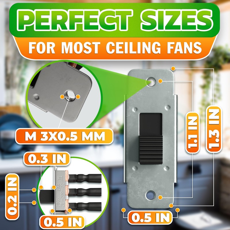 Fan Speed Control Switch 6-Pin Toggle – Reverse Ceiling Fan