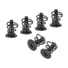 sourcing map GPU Spring Screws, 20pcs M2x7.5mm 5.5mm Spring OD GPU Graphics Card Back Plate Heatsink Screws Computer Fan Fixed Screw, Black