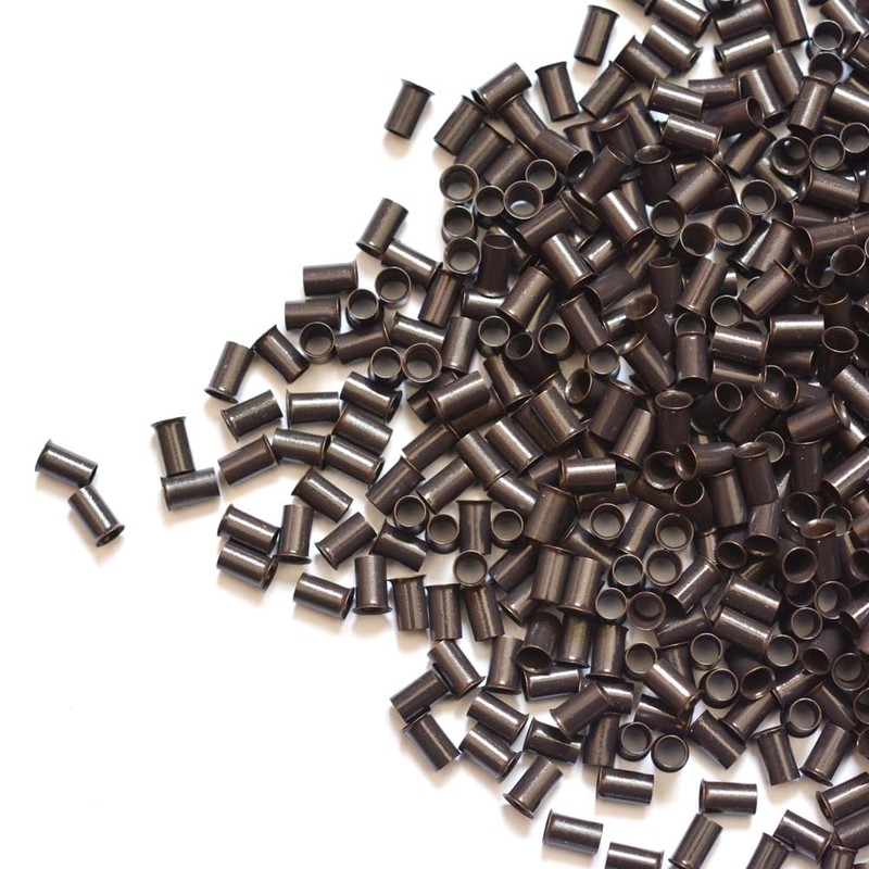 500 Pcs Flare Euro Lock Copper Tubes Micro Rings Links