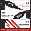 WILLBOND 2 Pcs Adjustable Tap Wrench Handle Tool Ratcheting for