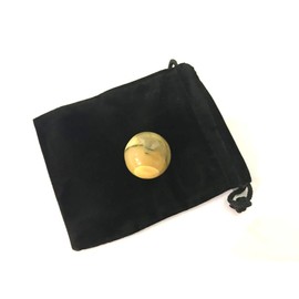 Zentron Crystal Collection 25mm Polished Sphere Gemstone Pocket Sized 1" with Velvet Bag (Mookaite)