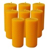 8 Set Kerzen aus Bienenwachs| Honigkerzen| Stumpenkerzen| Bienwachskerzen| Bienenwachs kerze|Geschenke für Frauen, Herren|Weihnachtsgeschenk (Bienenwachskerzen L)