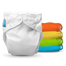 Charlie Banana Cloth Diapers, Reusable, Washable, Adjustable One Size Diaper, for Babies and Toddlers, with Absorbent Inserts - Tango Mango, 5 Pack