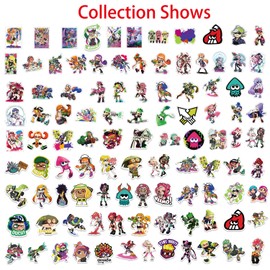 GTOTd Splatoon Stickers (100Pcs) Cartoon Game Gifts Merch Vinyl Water Bottle Luggage Guitar Skateboard Cute Aesthetic Manga Gifts for Teens