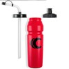 1 Liter Sports Water Bottle with Straw & Squeeze Lid,