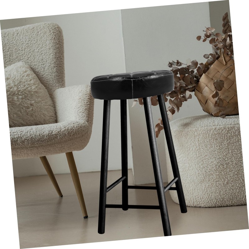 TOVINANNA Round Stool Replacement Cushion Pu Cover Stylish Accessory for