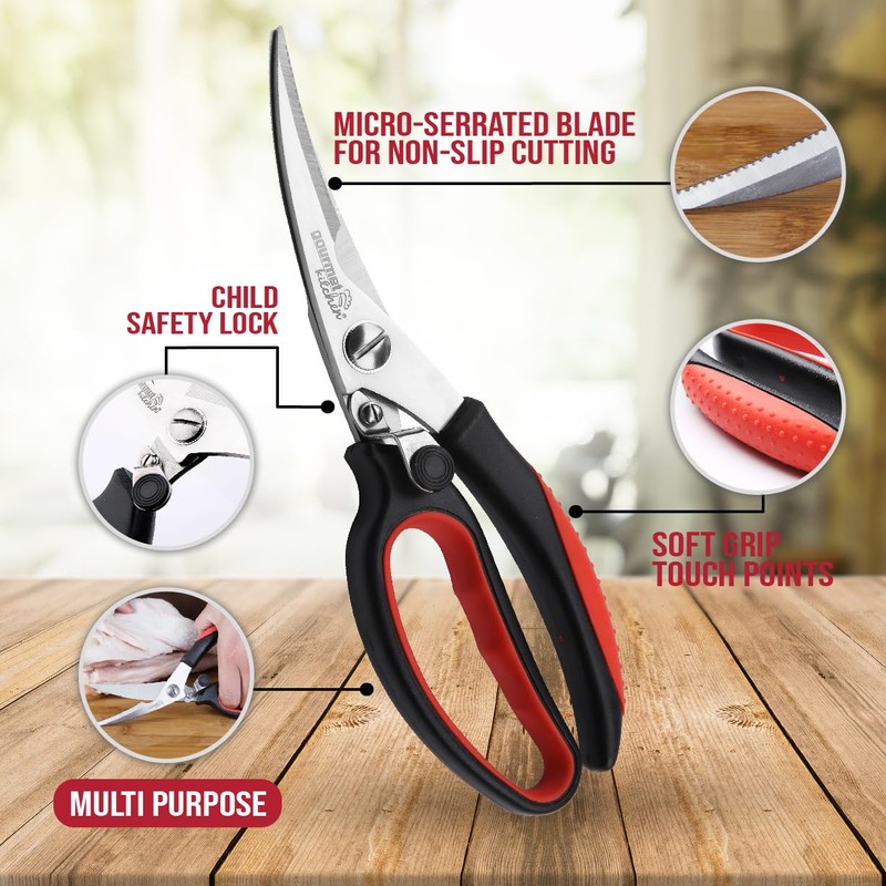 Gourmet Kitchen Stainless Steel Heavy Duty Multi Purpose Kitchen Scissors