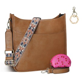 K I T A T U Women's Shoulder Bag, Crossbody Shoulder Tote Bag, Crossbody Bag, Handbag, Shoulder Bag, Stylish, Large Capacity, Soft, Simple, Casual, Popular, Commuting to Work, Camel