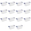 Sterilite (3 pack) 7 Quart Latch Box, Clear Plastic Storage