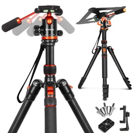 Nietoto Camera Tripods & Projector Stand, 2 in1 Tripod for Camera with Removable Metal Tray, Heavy Duty Tripod for DSLR. Projector. Sheet Music and Tablet, Extra Metal Spikes and Carry Bag