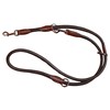Police Training Lead, Rolled Leather Black. 8 mm wide. Fine