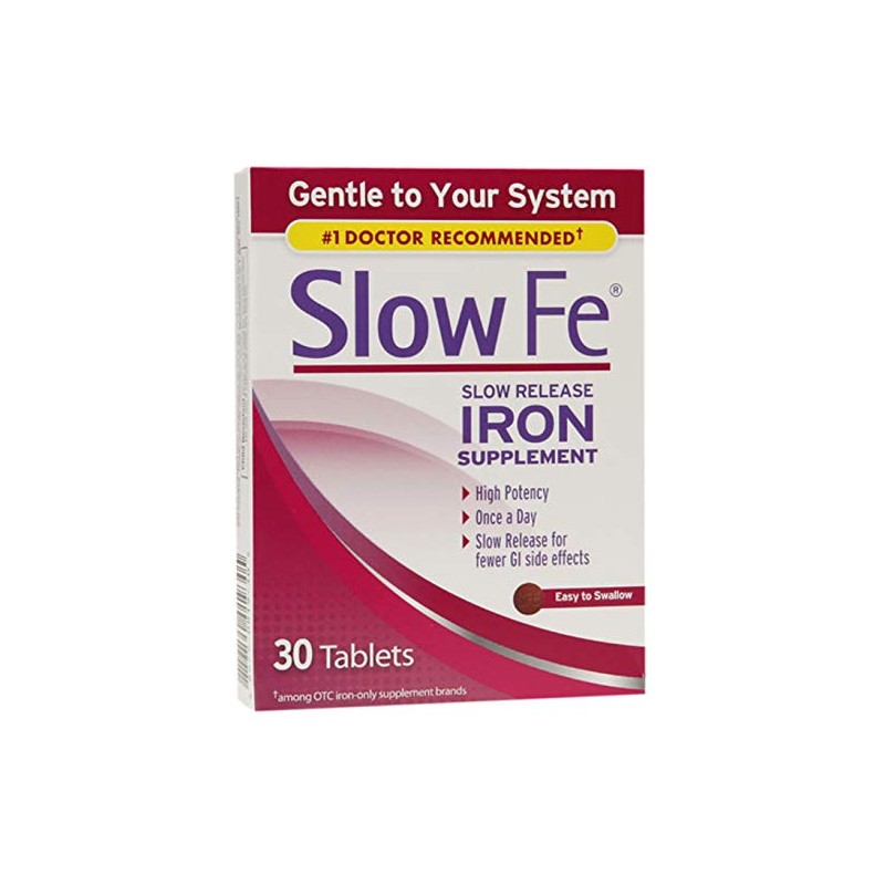 Slow Fe Slow Release Iron, Tablets 30 ea (Pack of