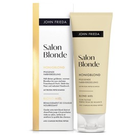 John Frieda Salon Blonde - Honigblond - Farbveredelung - Hält den goldenen, warmen Blondton bis zum nächsten Friseurbesuch frisch - Inhalt: 120 ml - Formuliert ohne Ammoniak oder PeroxidHält