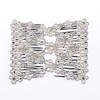 FXQHAN Easy Stretch Beaded Hair Combs Double Magic Slide Metal