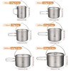 TOMSHOO Titanium Pot 750ml/900ml/1100ml/1600ml/2000ml/2800ml Ultralight Hanging Pot with Lid and