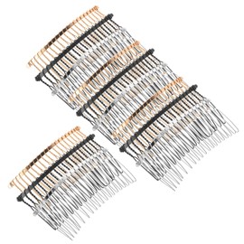Mikinona 12pcs Elegant Teeth Metal Hair Combs Golden White Black for Bridal Hair Styling Prom Parties and Special Occasions and Resistant Accessories