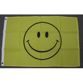 Smiley Face Flag 2x3 Feet Yellow Happy Face 2'X3' F684