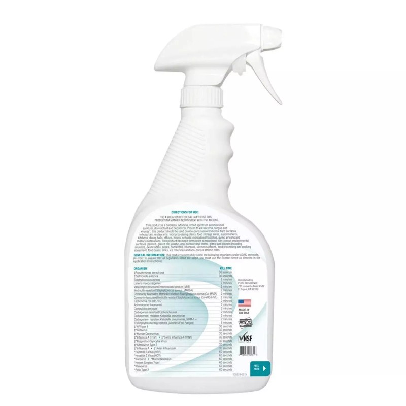 Pure Hard Surface Disinfectant 32 oz with Sprayer - (Pack