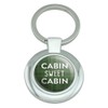 GRAPHICS & MORE Cabin Sweet Cabin Green Plaid Keychain Classy Round Chrome Plated Metal