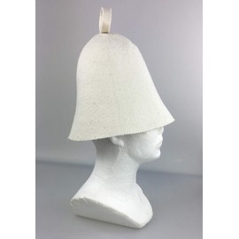 GMMH Filzkappe Weiß Podaj eze Saunahut Hut Kappe Saunamütze für Sauna Filzhut 5177-1021