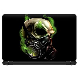 13 inch Universal Laptop Notebook Skin Vinyl Sticker Cover Decal Fits 13 Inch HP Lenovo Apple Mac Dell Compaq Acer - Gas mask Skeleton