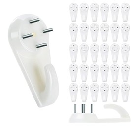 Cielasis 50 PCS Invisible Nail Hangers,Powerful Drywall Picture Hooks to Stucco Without Drilling Cinder Block Wall Hangers Fasteners Traceless Hardwall Hangers with Hook Handrail