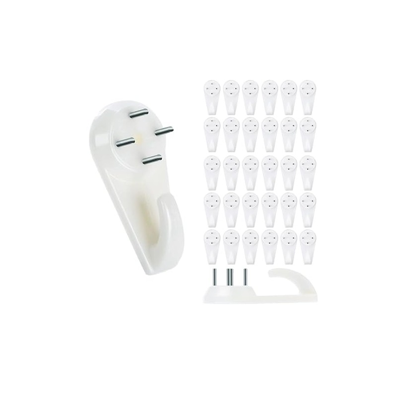 Cielasis 50 PCS Invisible Nail Hangers,Powerful Drywall Picture Hooks to
