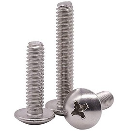 M4 x 10mm Truss Head Machine Screws 100 PCS, Phillips Drive, Full Thread, Machine Thread, 18-8 Stainless Steel 304, Bright Finish