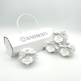 Knitberty Sparklefly Fancy Premium Soft Sequin Sparkle Paper Nylon Sequin Blend 1 Ply DK Yarn for Knitting Crochet Multicolor 200G (Snowy, 200G)