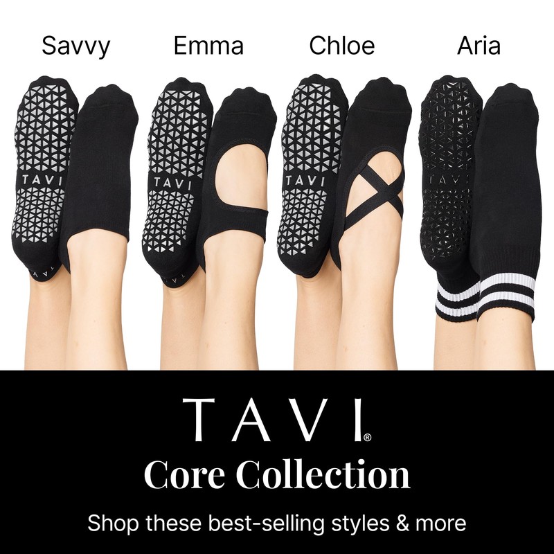 TAVI NOIR Women’s Savvy Non-Slip Socks - Grip Barre, Dance,