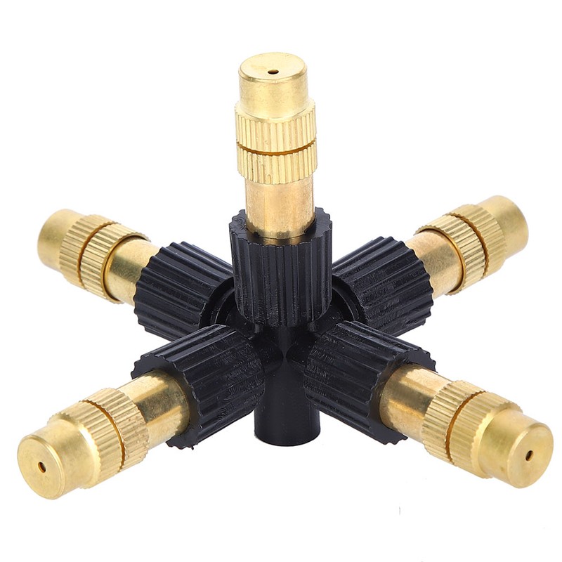 5Pcs G1/2 DN15 Copper Adjustable Misting Sprayer Nozzle Garden Irrigation