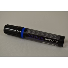 Opticz Jumbo XL Blue Red Yellow UV Blacklight Reactive Invisible Ink Felt Chisel Tip Marker Pen (Blue)