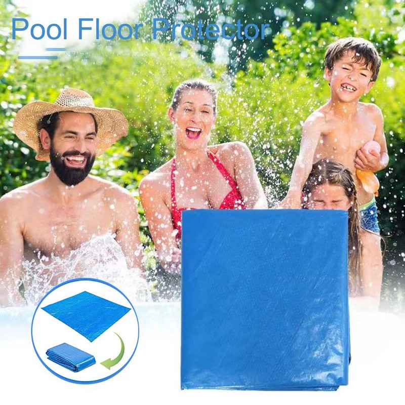 Pool Ground Cloth, Foldable Swimming Pool Floor Protector, Waterproof Rectangular